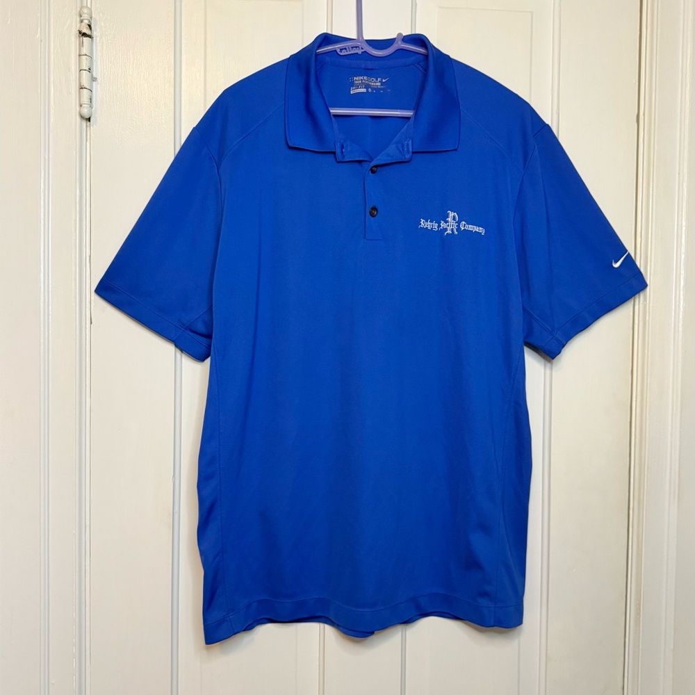 Nike Men's Vibrant Blue Polo Shirt Rehrig Pacific Company Promotional Golf Shirt